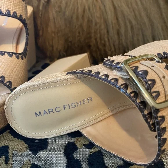 Mark Fisher platform raffia block heel sandals - Picture 10 of 10